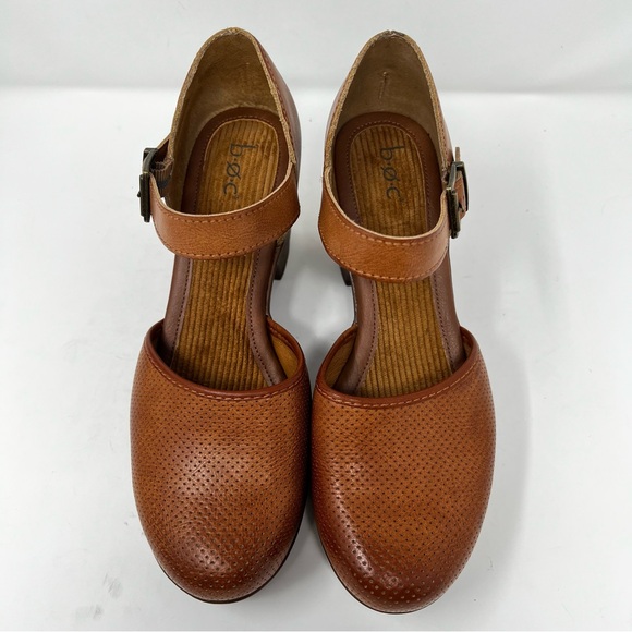 boc Tan Leather Buckle Clogs - Picture 5 of 10